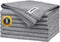 FIXSMITH Grey Microfiber Cleaning Cloth -Pack of 8, Highly Absorbent Cleaning Rags,