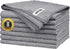 FIXSMITH Grey Microfiber Cleaning Cloth -Pack of 8, Highly Absorbent Cleaning Rags,