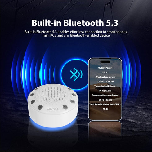 S318 25 11-Color BT5.3, Sound Machine, White Noise Sound Machine for Sleep, Baby, Kids, Adults, Home, Office, Travel