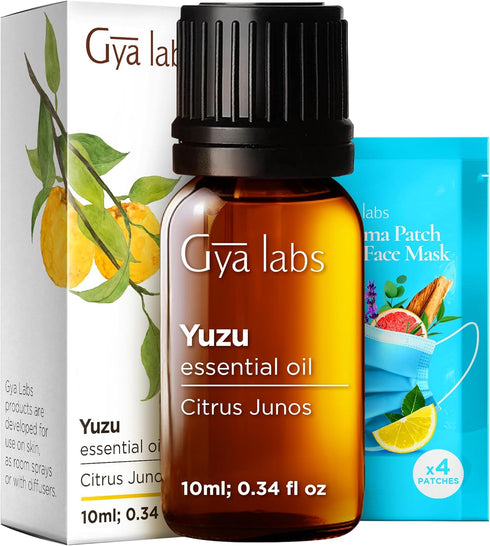 Set Set 2x0.34 oz Yuzu Essential Oil for Diffuser & Australian Sandalwood Essential Oil for Diffuser - Aromatherapy