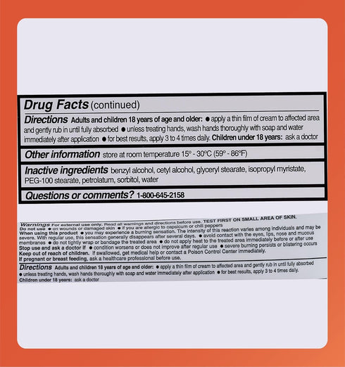 Rugby High Potency Capsaicin Cream - 2 Oz Pain Relief Cream for Arthritis