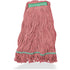 SPARTA Flo-Pac Acrylic Mop Head, Loop-Ended, Narrow Band with 1" Green Band for Organized Medium Cleaning (Pack of 12)