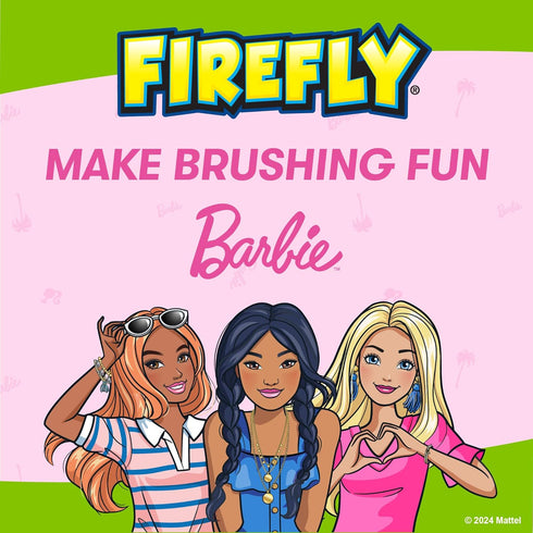 Pack, 3+, 3 Firefly Barbie Toothbrush Value Soft Bristle Toothbrush for Kids Ct