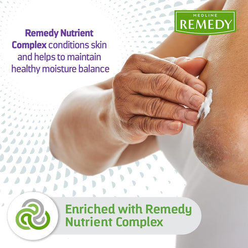 Medline Remedy Clinical Skin Cream, Vanilla Scent (16 fl oz), 2 Count, Moisturizing for All Ages