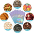 300 Pack Resealable Mylar Holographic Bags, Smell Proof Food Storage Pouches with Front Window, Pink to Blue