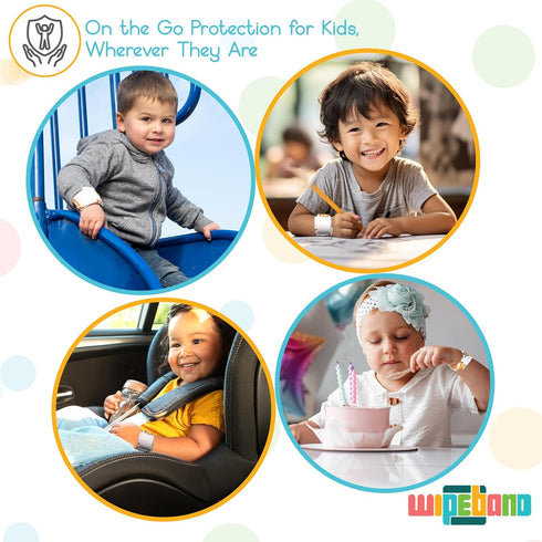 Wipeband 6-Layer Nose Wipes | Kids Wearable Bracelet with Built-in Nose Tissues | Soft Laminated Tissues | Convenient
