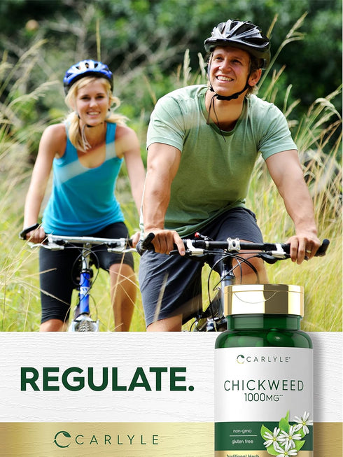 Carlyle Chickweed Capsules 1,000mg | 120 Count | Non-GMO, Gluten Free Herbal Supplement