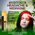 Migraine Relief Essential Oil Roll Stick, Organic Herbal Balm for Headache & Neck Tension