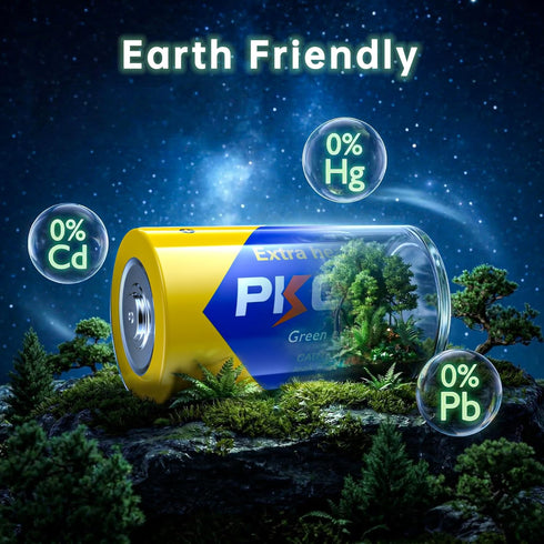 PKCELL 12 Pack R20P 1.5V D Batteries, D Size Non-Rechargeable Batteries, Long-Lasting Power Super Heavy Duty Battery