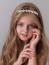 WILLBOND 2 Pieces Flower Girls Headpiece, Princess Wedding Faux Pearls Rhinestone Headband Tiara