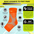 Compression Socks for Plantar Fasciitis, Ankle Brace Compression Sleeve with Foot Arch Support, Orange XXL, Relief for