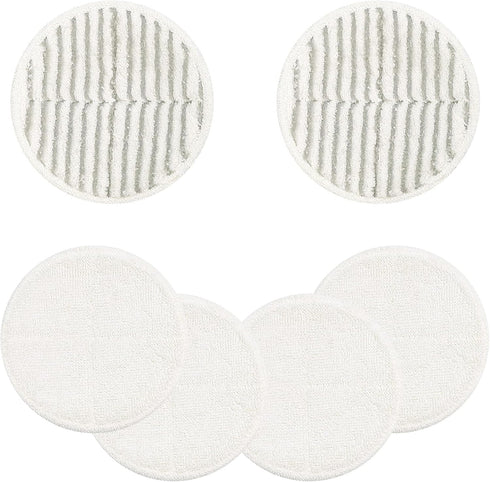 2124 Replacement Pads for Bissell Spinwave Spin Mop, (2 Scrubby Pads and 4 Soft Pads) Compatible with Bissell Spinwave