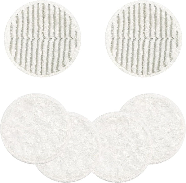 2124 Replacement Pads for Bissell Spinwave Spin Mop, (2 Scrubby Pads and 4 Soft Pads) Compatible with Bissell Spinwave