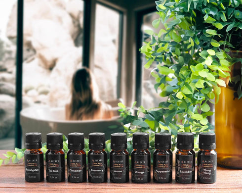 Set 9 Pack 0.34 oz Set Set Fragrance Oil Bottle - Therapeutic Grade Oils Gift - Premium Aromatherapy Oils Pure Organic
