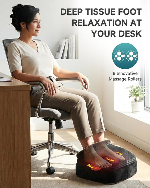 Snailax Foot Massager with Heat, Shiatsu Heated Kneading Foot Massager Machine, Electric Foot Massager, Gift for Her