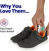 Kids Heel Cups & Inserts for Sever's Disease, Heel Pain Relief, Gel Cushions for Plantar Fasciitis, Size 2-5 (1 Pair)
