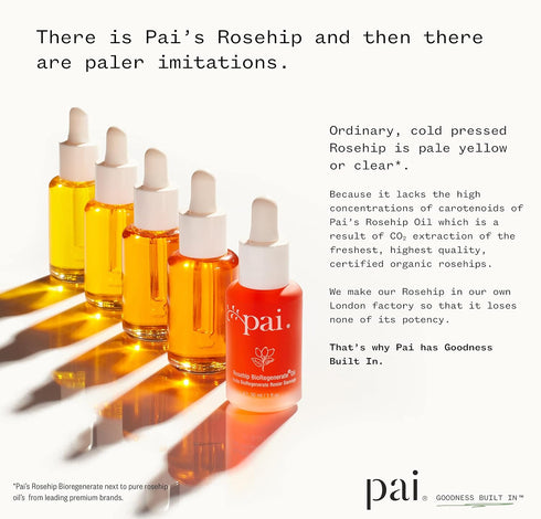 PAI SKINCARE - Organic Rosehip BioRegenerate Universal Facial Oil | Vegan, Natural Skincare for Sensitive Skin (0.34 fl