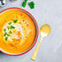Party Essentials 100-Count Disposable Plastic Cutlery, Heavy-Duty Silverware, Shiny Gold Soup Spoons