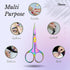 Professional Grooming Scissors, Small Curved Stainless Steel Eyebrow Scissors for Women