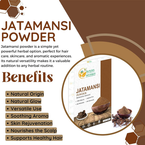 Jatamansi Root Powder Natural, Nardostachys Jatamansi for Hair Growth & Stress Relief, 5.3 oz