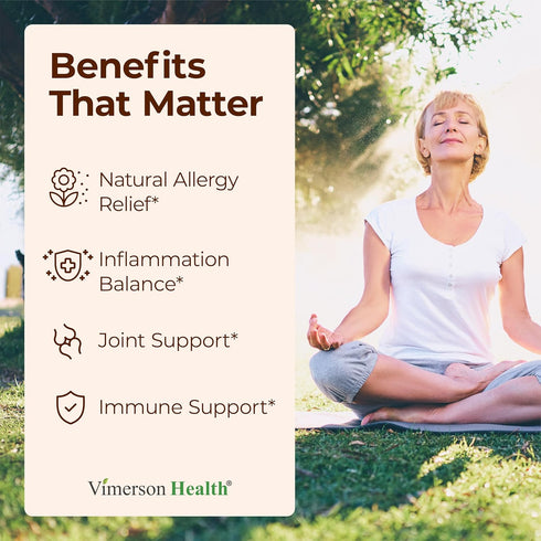 Immune 60 500mg Quercetin with Bromelain Turmeric Curcumin Supplement Allergy Relief, & Joint Support Organic Turmeric