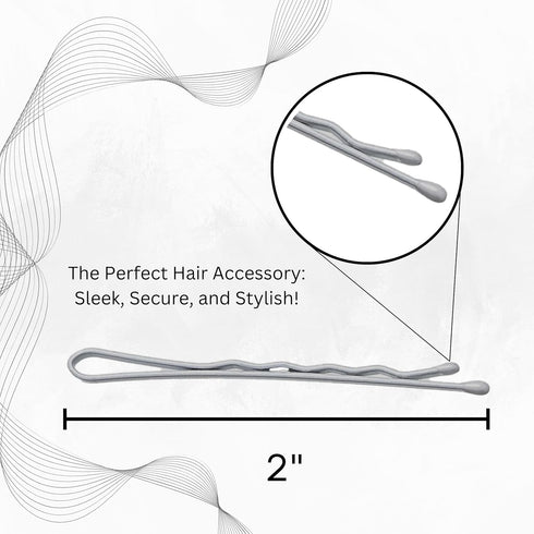 Sta-Rite Bobby Pins, Silver Hair Pins, 60-Count Pack