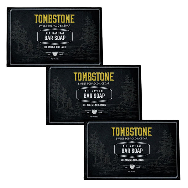 Live Bearded All-Natural Bar Soap for Men, 3-Pack of 3.5 oz. Bars, Exfoliates, Moisturizes - Bamboo, Charcoal, Coconut,