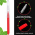 Patelai 100 Pieces Interdental Brush Toothpick Cleaners, Dental Hygiene Flosser Tool, Red, Suitable Size