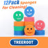 Treeroot 12 Colorful Smile Scrub Sponges, Temperature Controlled Dish Sponge, Bulk Kitchen Sponges for Cleaning, Multi
