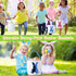 Saintrygo 6 Pieces Easter Bunny Basket Bags for Kids Canvas Easter Eggs Hunt Basket with Handle Gifts Bags Carrying