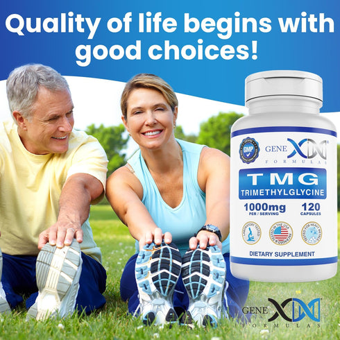 GENEX 1000mg TMG Supplements, 120 Capsules - Liver Supplement for Healthy Homocysteine Levels