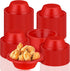 100 Pcs 12oz Red Disposable Plastic Bowls - Dessert Cups, Snack Bowls, Soup Bowls for Party Favor Picnic