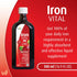 Huebner Iron Vital Liquid Iron Supply with Vitamin C, Vegan Dietary Supplement, 500 ml Bottle