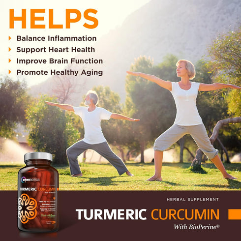 Organic Turmeric Curcumin Extract Supplement 1500mg with BioPerine, 120 Vegetarian Capsules