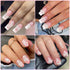 LuckForever 3D Nail Charms, Cute Star Moon Bow Heart Charm Kit, White Bow-Know Stars Heart Pearl Studs for Nail Art