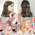 Mini 1.2 Inch Plastic No-Slip Grip Jaw Hair Clip, Floral Printed Small Acrylic Hair Claw Clips, Pack of 12