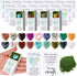 Motipuns 36 Sets Mother's Day Pocket Hug Tokens Bulk Heart Natural Stones Heart