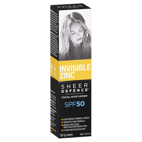 Sheer Defence Moisturizer SPF 50 - Daily Moisturizer with Sun Protection, 50g to Prevent Premature Aging from UV Rays