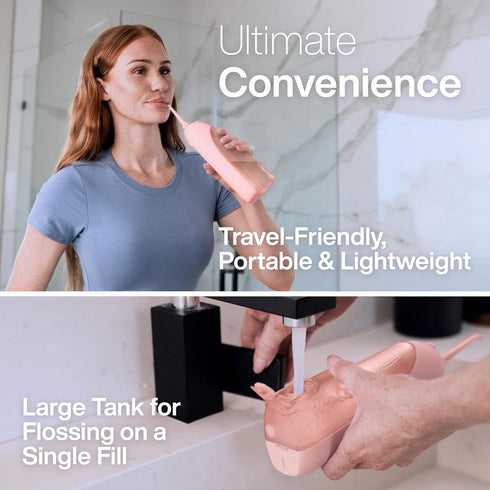 AquaSonic Icon Water Flosser for Teeth - Cordless Rechargeable Oral Irrigator, Waterproof, Portable Dental Cleaning,