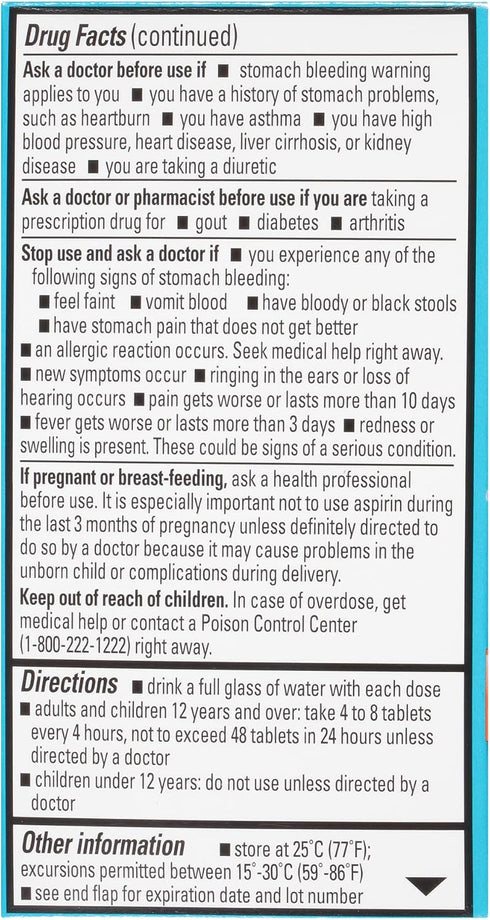 Ecotrin 81 mg Low Strength Safety Coated Aspirin, 150 Tablets, Pack of 2