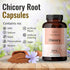 HERBAMAMA Organic Chicory Root Supplement - 250 Capsules for Digestion, Gut Health & Liver Support with Inulin