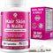 1 Body Hair Skin and Nails Vitamins with Biotin – 60 Vegan Capsules – 26 Vitamins, Minerals and Herbal Extracts