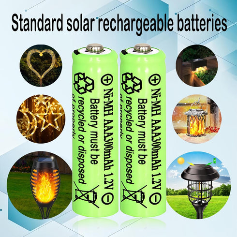 Lombaour 1.2v 300mAh Light(10 Packs) NIMH AAA Long Life Low Self Discharge Batteries,Triple A Rechargeable Pre-Charged