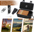 Flauno Travel Cigar Humidor - Portable Cigar Case Kit with Lighter (Without Gas), Cutter, Holder, Humidifier & Dropper,