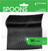 PlasticPro 200 Pack Heavy Weight Black Plastic Spoons, Disposable Cutlery Set