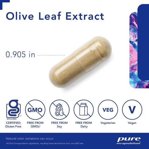 Pure Encapsulations Olive Leaf Extract | 60 Capsules Hypoallergenic Supplement for Immune System & Intestinal Health