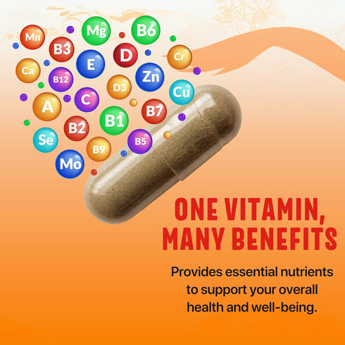100% Pure Multivitamin for Women, Hair Growth Vitamins with Biotin and Antioxidants, 60 Capsules for Ages 18+