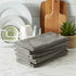 DII Cleaning Collection Microfiber Set, 6 Piece Dishtowel, 16x24, Gray
