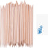 Kare & Kind 100x Double-Sided Orange Wood Nail Sticks, Cuticle Pusher Remover Cleaner for Manicure Pedicure
