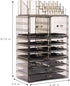 Sorbus Large Makeup Organizer, Clear Stackable Jewelry & Makeup Organizer for Vanity, 12 Drawers